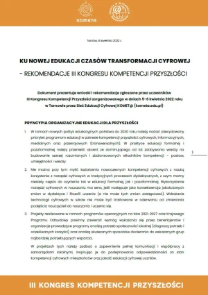 KU NOWEJ EDUKACJI CZASÓW TRANSFORMACJI CYFROWEJ